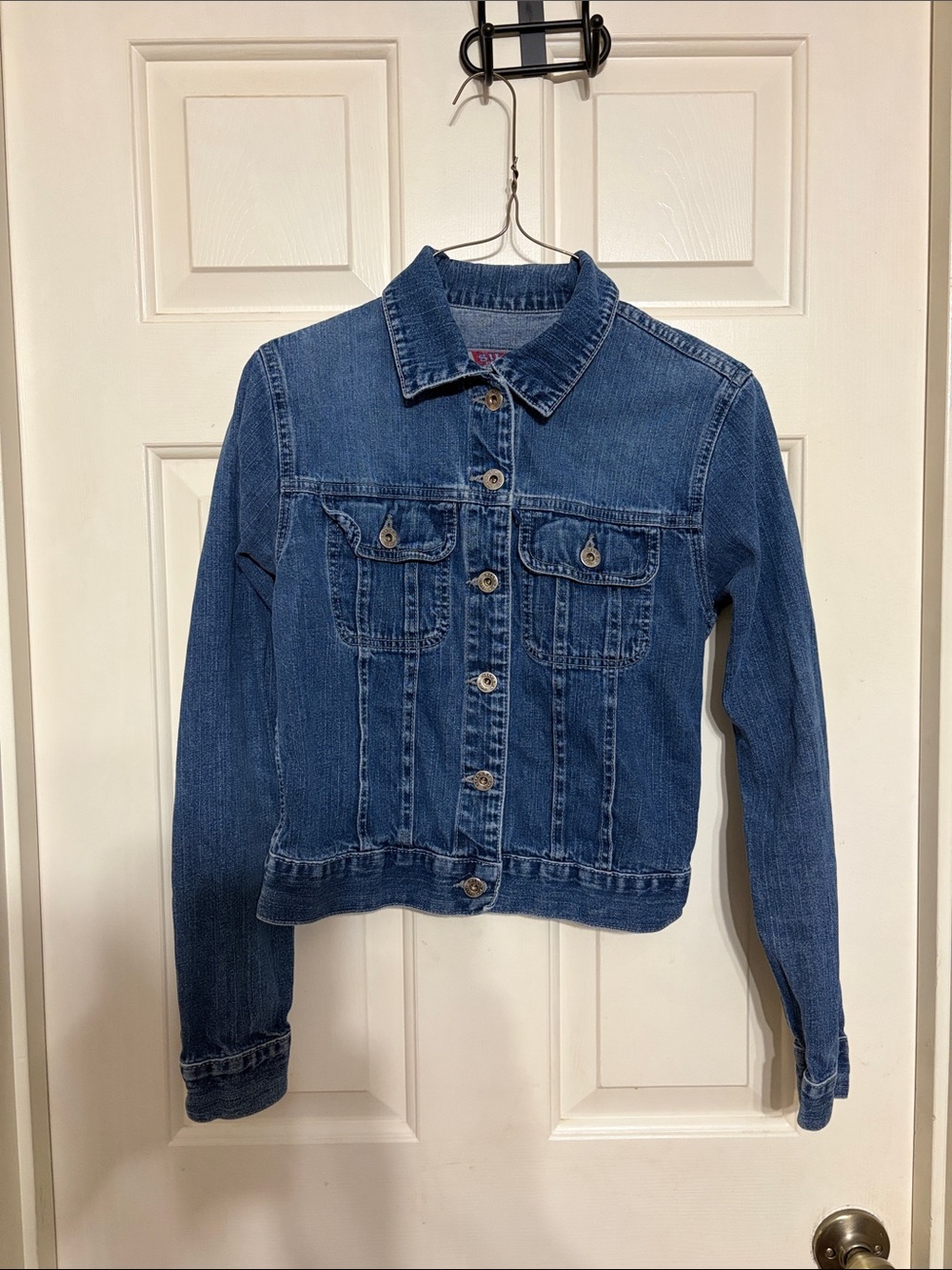 Silver Jeans Blue Denim Jacket with Button Front